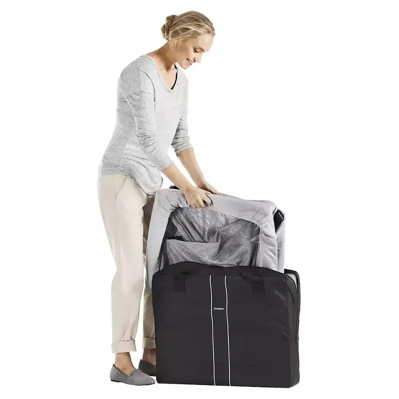 Culla da Viaggio Light - Argento Chiaro: Borsa per il Trasporto, Telaio in Acciaio, Si Ripiega per un Facile Trasporto