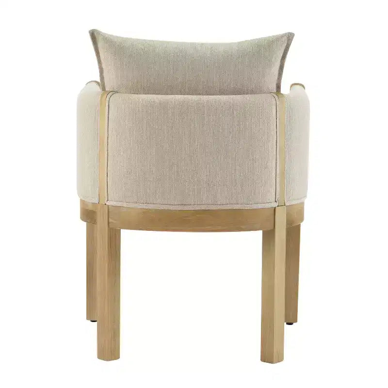 Poltroncine moderne con rivestimento in lino e struttura in legno di gomma (4)