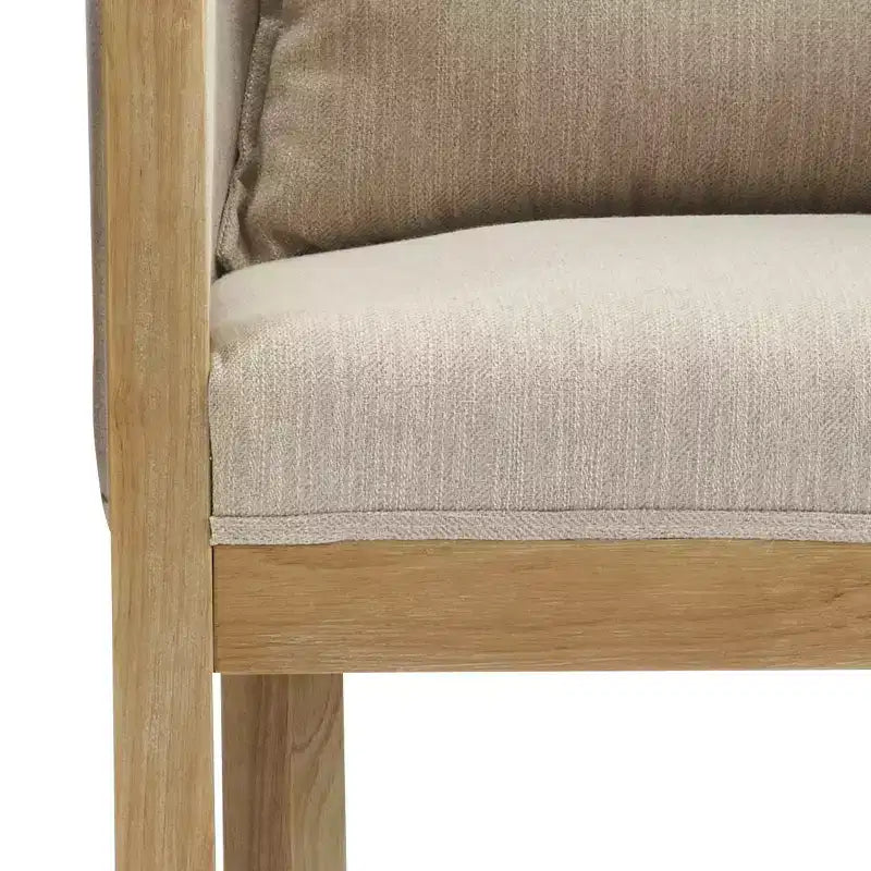 Poltroncine moderne con rivestimento in lino e struttura in legno di gomma (4)
