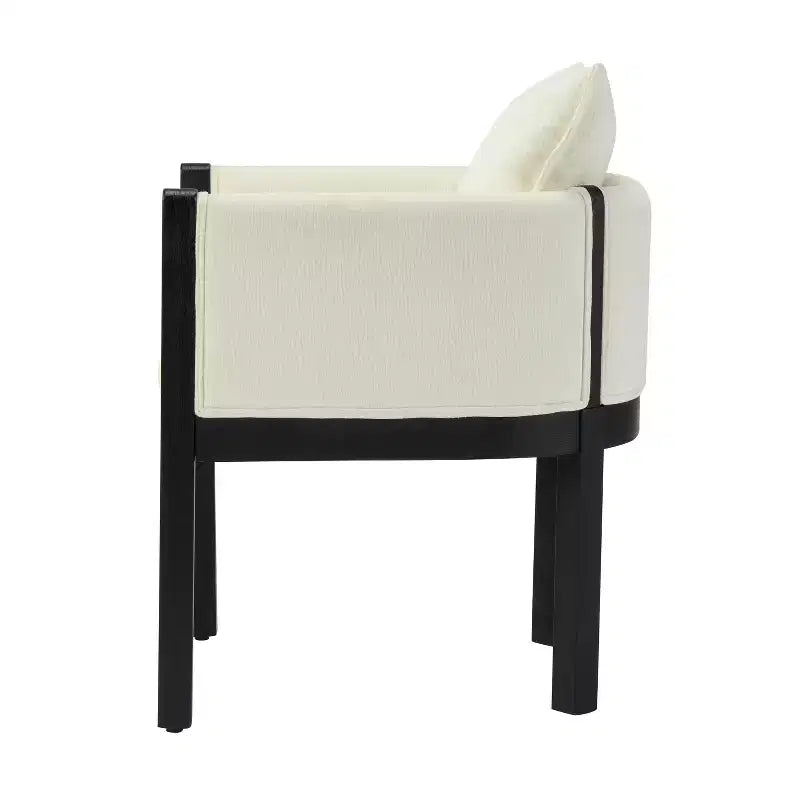 Poltroncine moderne con rivestimento in lino e struttura in legno di gomma (4)