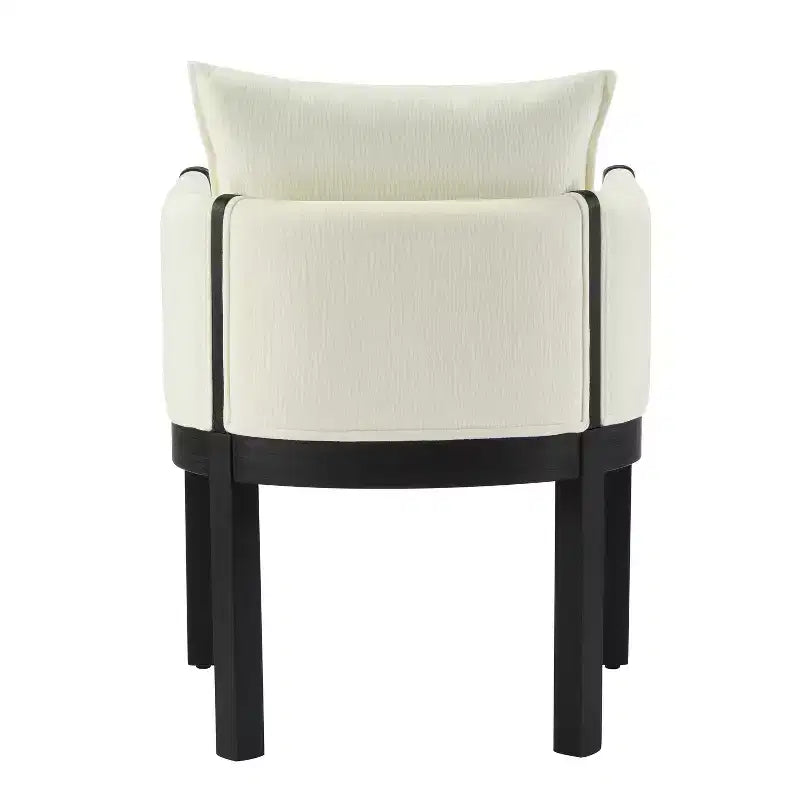 Poltroncine moderne con rivestimento in lino e struttura in legno di gomma (4)