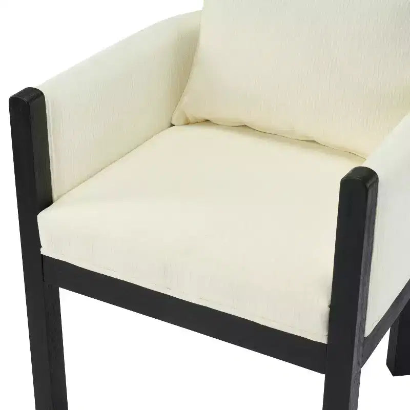 Poltroncine moderne con rivestimento in lino e struttura in legno di gomma (4)
