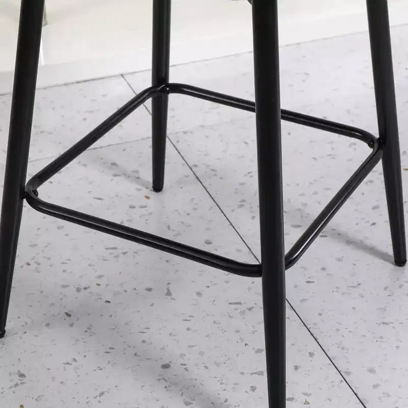2 Sgabelli da Bar Girevoli ad Altezza Contro 360 Girevoli Imbottiti Altezza Seduta 65 cm Tessuto Lino Nero per Isola Cucina Pub