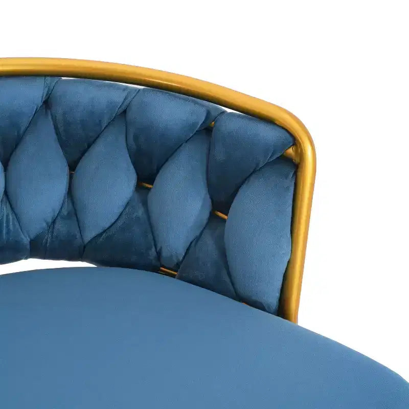 2 sgabelli girevoli da 78,7 cm in altezza bar, in rattan sintetico intrecciato blu per isola cucina