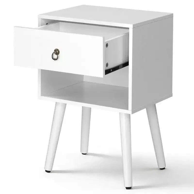 Comodino largo 38 cm - 1 cassetto, ripiano inferiore - 2